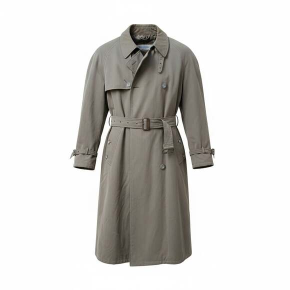 Vintage Giorgio Armani Le Collezioni Taupe Double Breasted Trench Coat